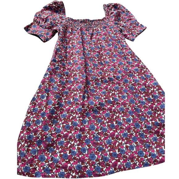 J. Crew Afternoon Linen Dress Berry Floral Pink Size Small - Picture 7 of 14